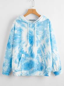 Kangaroo Pocket Tie Dye Hoodie