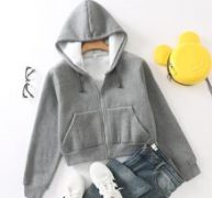 Kangaroo Pocket Zip-up Drawstring Hoodie