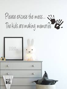 Kids Slogan Graphic Wall Sticker