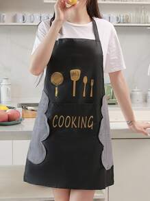 Kitchenware Print Waterproof Apron