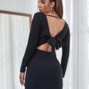 Knot Back Bodycon Dress