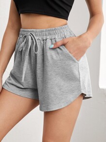 Knot Pocket Side Sports Shorts