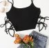 Knot Side Rib-knit Crop Cami Top
