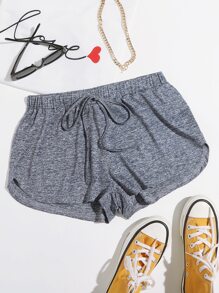 Knot Waist Marled Shorts