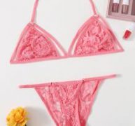 Lace Cut-out Lingerie Set