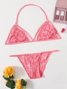 Lace Cut-out Lingerie Set