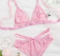 Lace Cut-out Lingerie Set