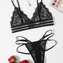 Lace Cut-out Lingerie Set