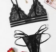 Lace Cut-out Lingerie Set