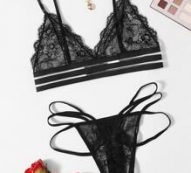 Lace Cut-out Lingerie Set