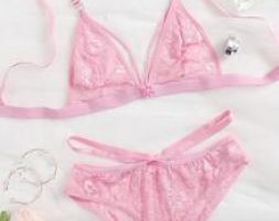 Lace Cut-out Lingerie Set