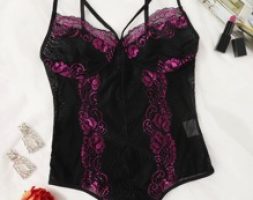 Lace Floral Teddy Bodysuit