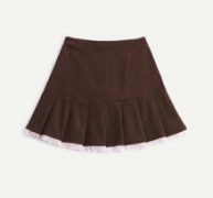 Lace Hem Fold Skirt