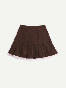 Lace Hem Fold Skirt