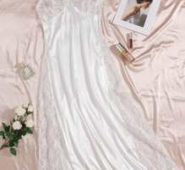 Lace Panel Cami Satin Night Dress