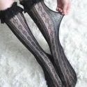 Lace Ruffle Over The Calf Socks