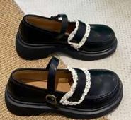 Lace Trim Decor Flat Mary Janes