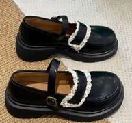 Lace Trim Decor Flat Mary Janes