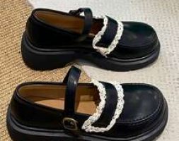 Lace Trim Decor Flat Mary Janes