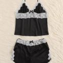 Lace Trim Lingerie Set