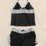 Lace Trim Lingerie Set