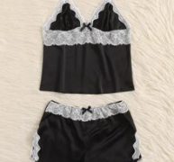 Lace Trim Lingerie Set