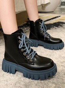 Lace Up Front Combat Boots