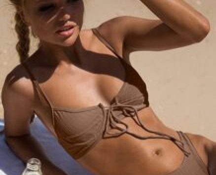 Lace Up High Cut Bikini Swimsuit