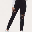 Ladder Distressed Leggings