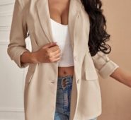 Lapel Neck Single Breasted Blazer