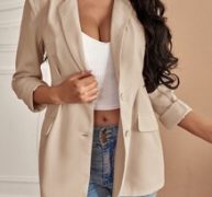 Lapel Neck Single Breasted Blazer
