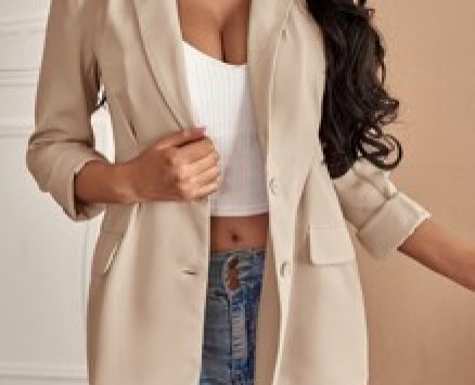 Lapel Neck Single Breasted Blazer