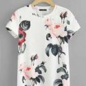 Large Flower Print Tee