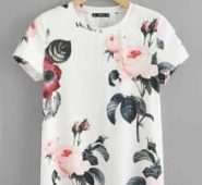 Large Flower Print Tee