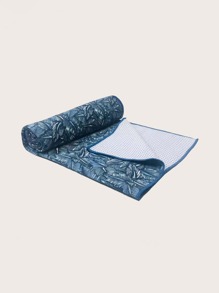 Leaf Pattern Yoga Towel Non-Slip Blanket