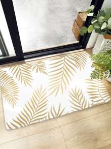 Leaf Print Floor Mat