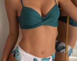 Leaf Print Push Up Bikini Swimsuit