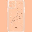 Leo Pattern Clear Phone Case