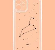 Leo Pattern Clear Phone Case
