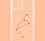 Leo Pattern Clear Phone Case