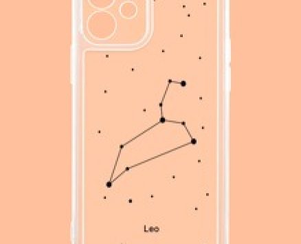 Leo Pattern Clear Phone Case