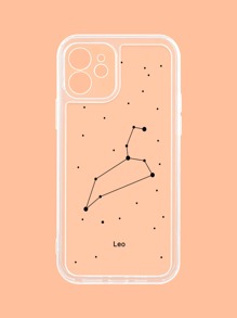 Leo Pattern Clear Phone Case