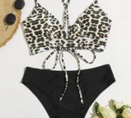 Leopard High Waist Bikini Swimsuit