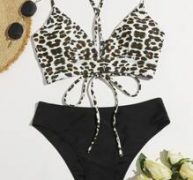 Leopard High Waist Bikini Swimsuit