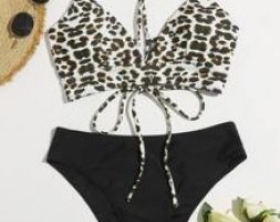 Leopard High Waist Bikini Swimsuit
