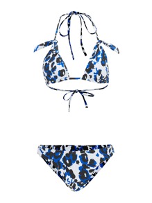 Leopard Knot Decor Bikini Swimsuit