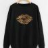 Leopard Lip Print Sweatshirt