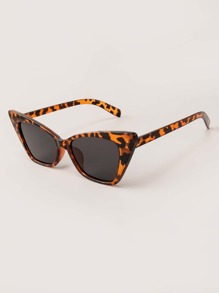 Leopard Print Cat Eye Sunglasses