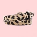 Leopard Ring Buckle Belt