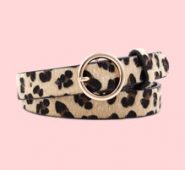 Leopard Ring Buckle Belt